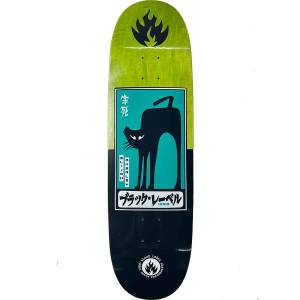 9x32.25 Black Label Elijah Akerley Black Cat Spider Egg Shaped Deck - Green Stain