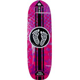 9.75x32.825 Black Label Jason Adams Curb Surfer Shaped Deck - Pink/Purple Stain