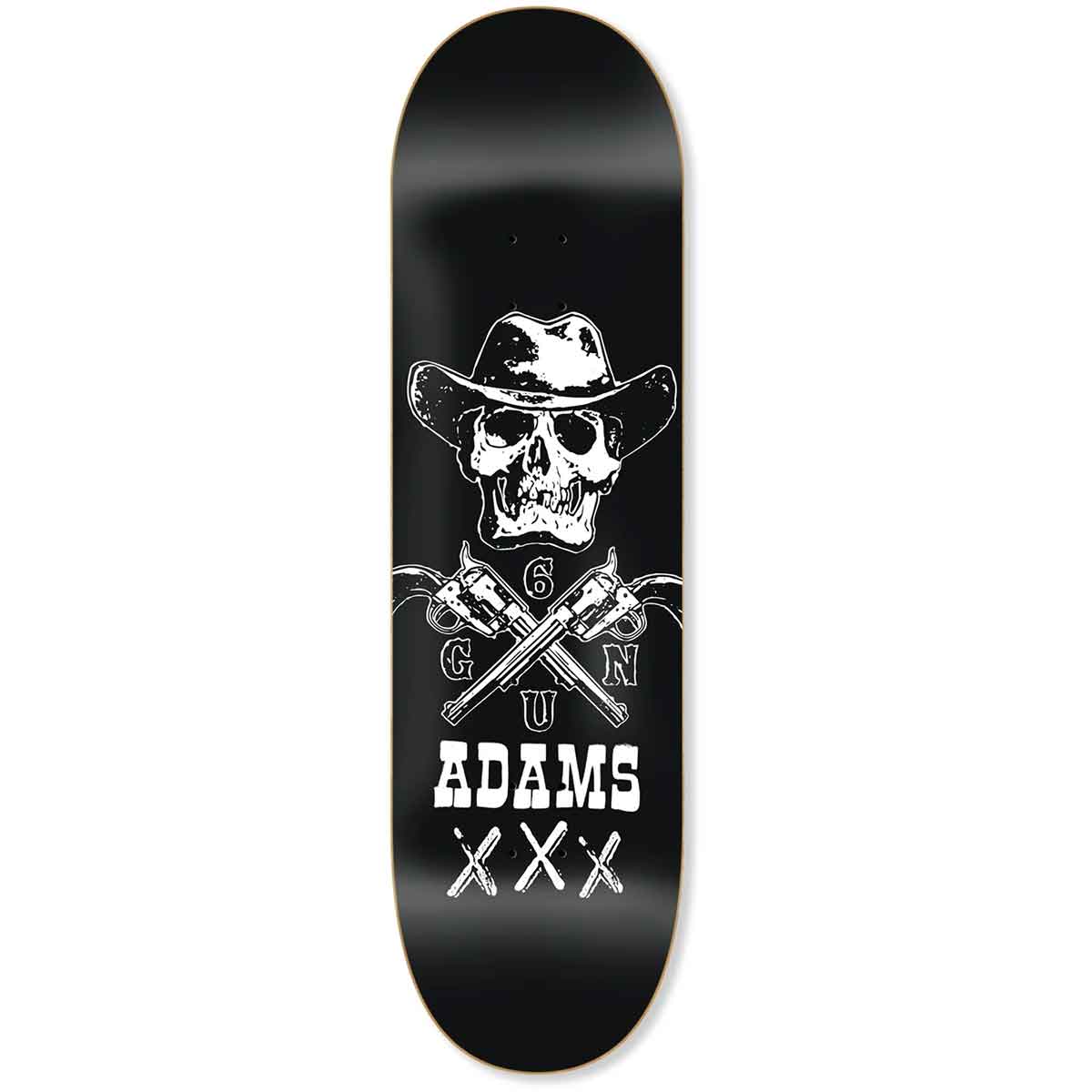 Black Label Jason Adams SixGun Classic Skateboard Deck - Black