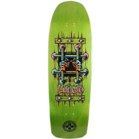 10x32.875 Black Label John Lucero OG Bars Cross Shaped Deck - Lime Stain