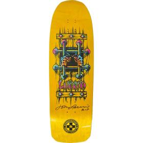 10x32.875 Black Label John Lucero OG Bars Cross Shaped Deck - Signed - Yellow Stain