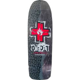 10x32.875 Black Label John Lucero Ripped Cross Cross Shaped Deck - Black/Black Stain