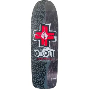 10x32.875 Black Label John Lucero Ripped Cross Cross Shaped Deck - Black/Black Stain