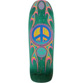 9.88x32.25 Black Label John Lucero Street Thing Re-Issue Shaped Deck - Signed - Green Stain