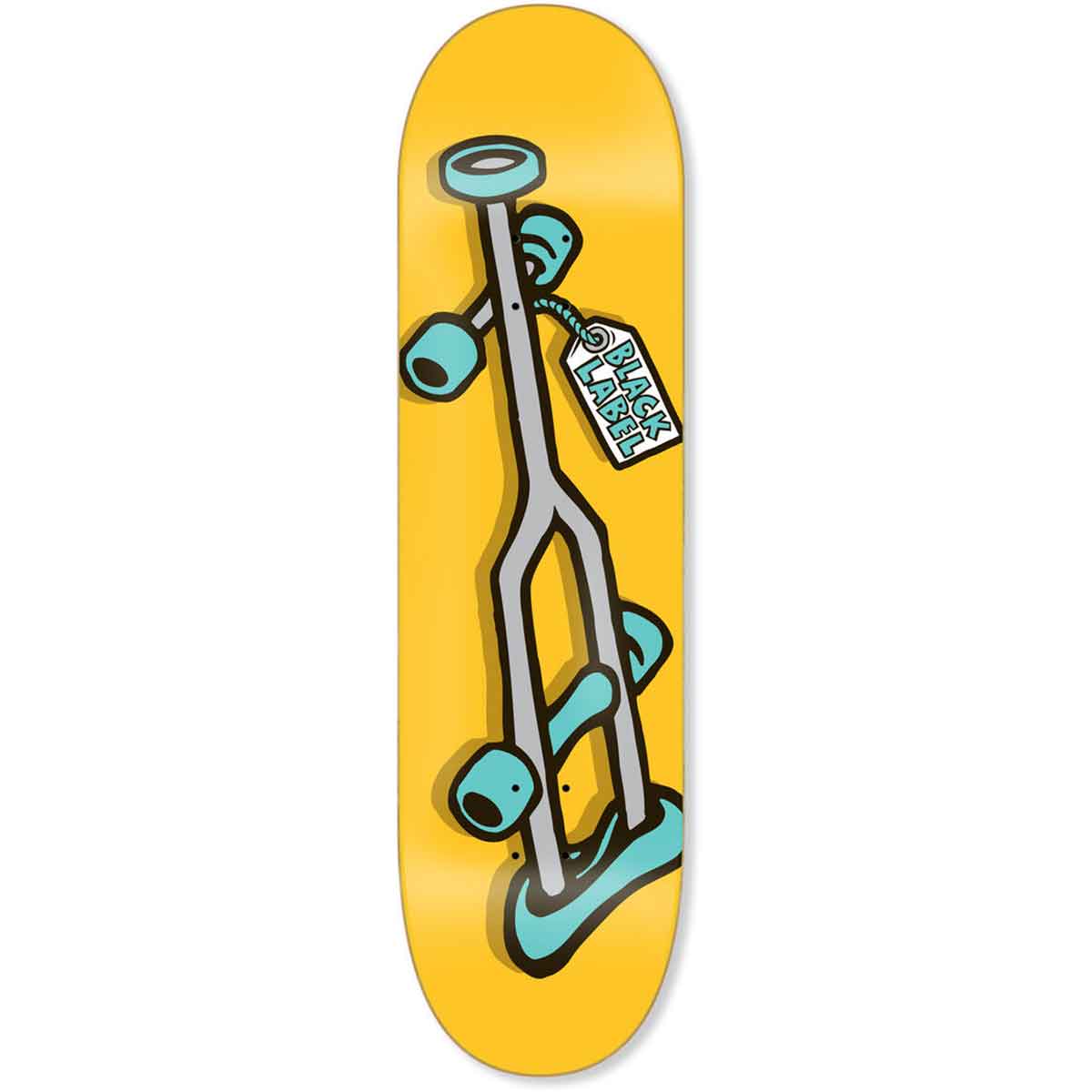 Black Label OG Crutch Skateboard Deck - Yellow 8.75x32.25 | SoCal
