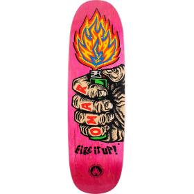 9.25x32.5 Black Label Omar Hassan Fire It Up Black Widow Shaped Deck - Pink Stain