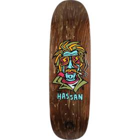 9.25x32.5 Black Label Omar Hassan Smoking Section Black Widow Shaped Deck - Brown Stain