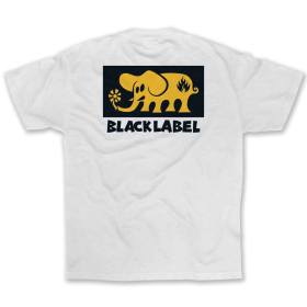 Black Label Elephant Block T-Shirt -White