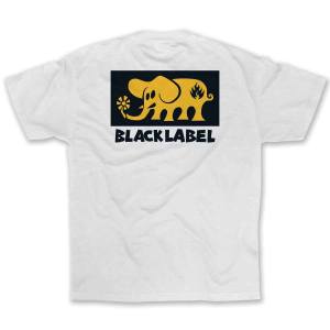 Black Label Elephant Block T-Shirt -White