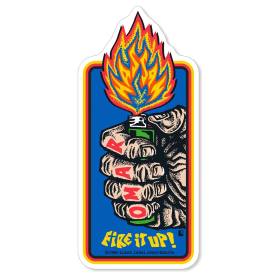 Black Label Omar Hasan Fire It Up Vinyl Sticker - 2.25" x 5"