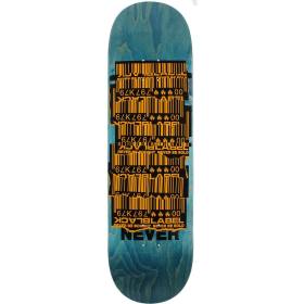 9x32.62 Black Label Thrashed Barcode Deck - Blue Stain