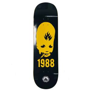 9x32.62 Black Label Thumbhead 1988 Deck - Black/Yellow