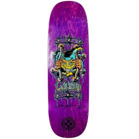 9.5x32.125 Black Label John Lucero X2 Tugboat Shaped Deck - Signed - Purple Stain