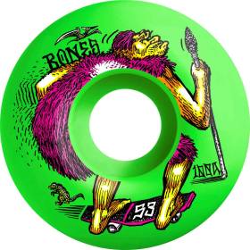 53mm 100a Bones 100s Neonderthal V4 Wide Originals Wheels - Green