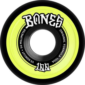 Bones 100s V5 SideCut Originals Skateboard Wheels - Black