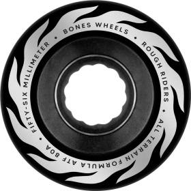 56mm 80a Bones ATF Rough Rider Eternal Flame Wheels - Black