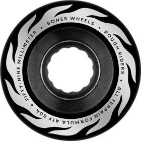 59mm 80a Bones ATF Rough Rider Eternal Flame Wheels - Black