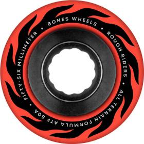 56mm 80a Bones ATF Rough Rider Eternal Flame Wheels - Red