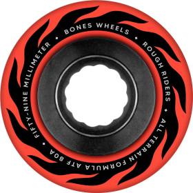 59mm 80a Bones ATF Rough Rider Eternal Flame Wheels - Red