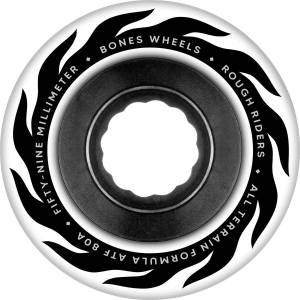 59mm 80a Bones ATF Rough Rider Eternal Flame Wheels - White