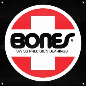 Bones Bearings OG Swiss Banner - Black 30" x 30" - PRE-ORDER