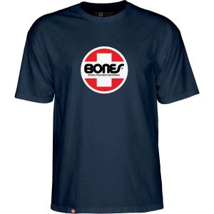 Bones Bearings OG Swiss Circle T-Shirt - Navy Blue - PRE-ORDER