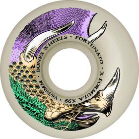 56mm 99a Bones X-Formula V6 Wide-Cut Gabriel Fortunato Dino-Sortas Wheels - White