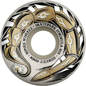 60mm 101a Bones SPF P5 Sidecut Scorpeedo Wheels - White/Gold