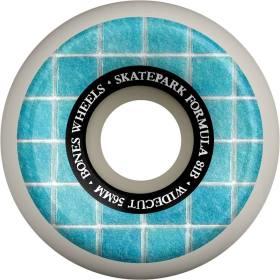 56mm 101a Bones SPF V6 Wide-Cut Pool & The Gang Wheels - White/Blue