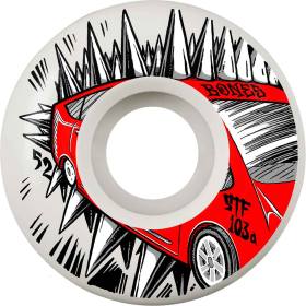 52mm 103a Bones STF V2 Locks Judas Prius Wheels - White