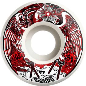 54mm 103a Bones STF V1 Standard Peg-Leg-Asus Wheels - White