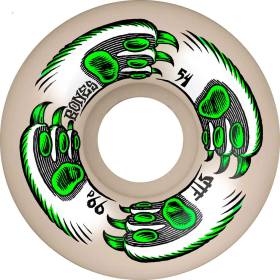 54mm 99a Bones STF V5 Sidecut Kitty Twister Wheels - White/Green