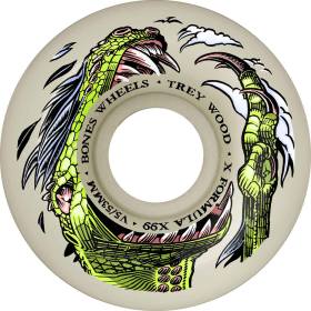 53mm 99a Bones X-Formula V5 Side-Cut Trey Wood Dino-Sortas Wheels - White