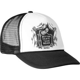 Bones Wheels Better Sk8 Than Never Mesh Trucker Hat - Black/White