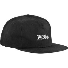 Bones Wheels Blank Canvas 5-Panel Snapback Hat - Black