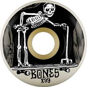 64mm 99a Bones X-Formula Better Sk8 Wheels - White