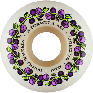 52mm 97a Bones X-Formula V5 Side-Cut Skull Berries Wheels - White