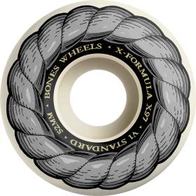 52mm 97a Bones X-Formula V1 Standard Wheels - White/Silver