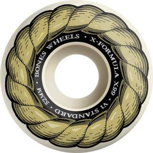 52mm 99a Bones X-Formula V1 Standard Wheels - White/Gold