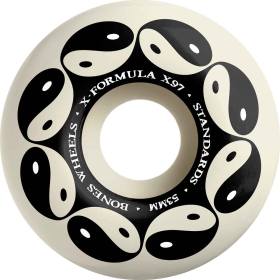 53mm 97a Bones X-Formula V1 Standard Yin Yang Wheels - White