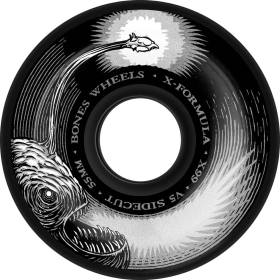 55mm 99a Bones X-Formula V5 Side-Cut Dark Waters Wheels - Black