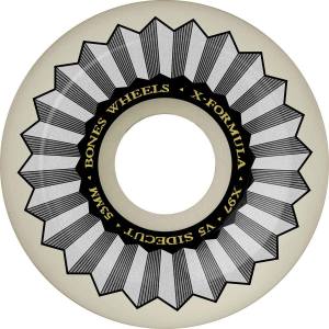 53mm 97a Bones X-Formula V5 Side-Cut Wheels - White/Silver