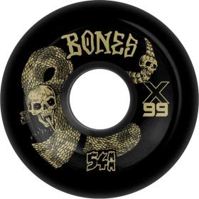 54mm 99a Bones X-Formula V6 Wide-Cut Death Venom Wheels - Black