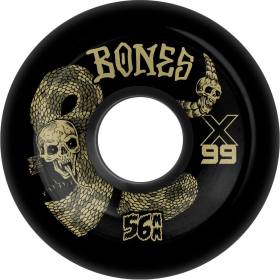 56mm 99a Bones X-Formula V6 Wide-Cut Death Venom Wheels - Black