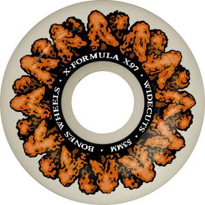 53mm 97a Bones X-Formula V6 Wide-Cut Wingin It Wheels - White