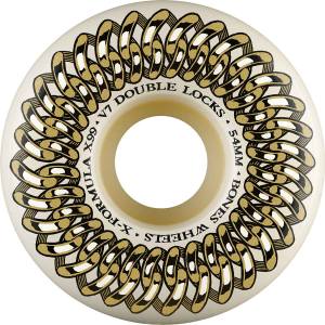 54mm 99a Bones X-Formula V7 Double-Lock Wheels - Natural