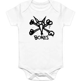 Bones Wheels Vato Stacked Infant Onesie - White