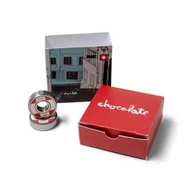 Chocolate Swiss Bearings - Silver/White/Red