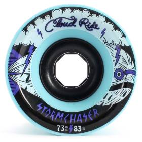 73mm 83a Cloud Ride Storm Chaser Longboard Wheels - Blue