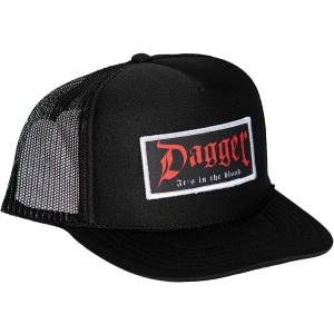 Dagger Skates Its In The Blood Foam Mesh Trucker Hat - Black/Black